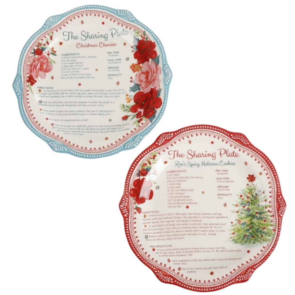 New Pioneer Woman Cheerful Rose Sharing Plates
